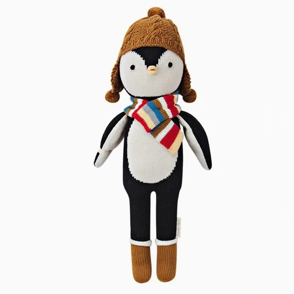 VGUC cuddle + kind Everest The Penguin 13" Hand-Knit Doll, Stuffed Animal - Picture 1 of 16